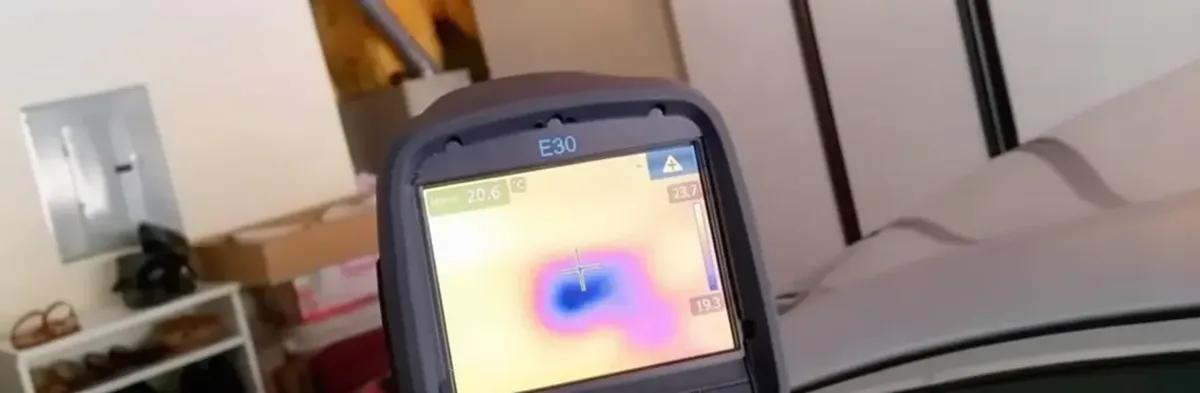 mold inspection using thermal imaging technology to detect moisture and hidden mold in a home in Lakeland, FL