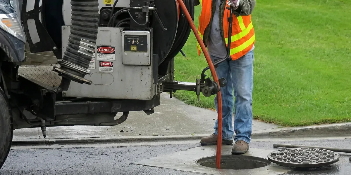 sewage clean up professionals using industrial equipment to remove contaminated wastewater in Lakeland, FL
